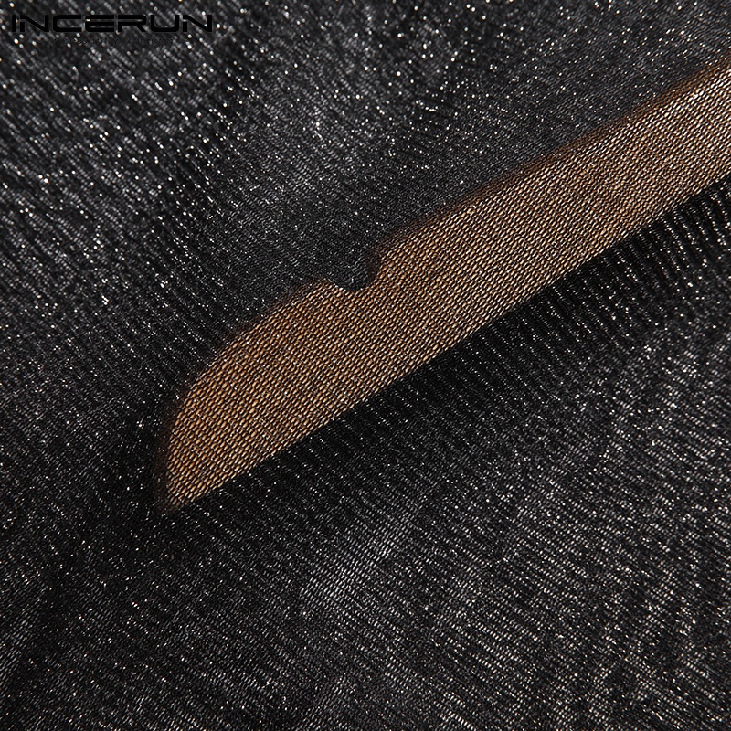 Áo ba lỗ INCERUN màu đen thoáng khí thoải mái thời trang mùa hè cho nam