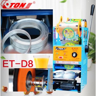 Máy dán miệng cốc , máy dập nắp ly ET-D6