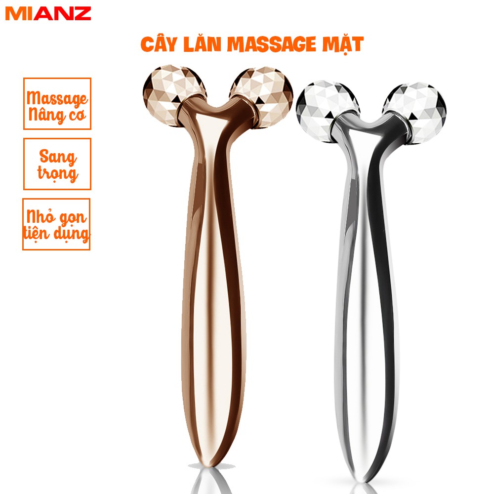 Cây lăn massage mặt 3D nâng cơ giảm nếp nhăn hiệu quả - xoay 360 độ - Mianz Store