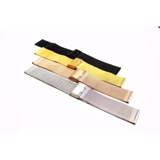 (TẶNG CHỐT VÀ DỤNG CỤ THAY DÂY)Kimdongho - Dây thép lưới (dây mesh) cho đồng hồ màu vàng và màu trắng