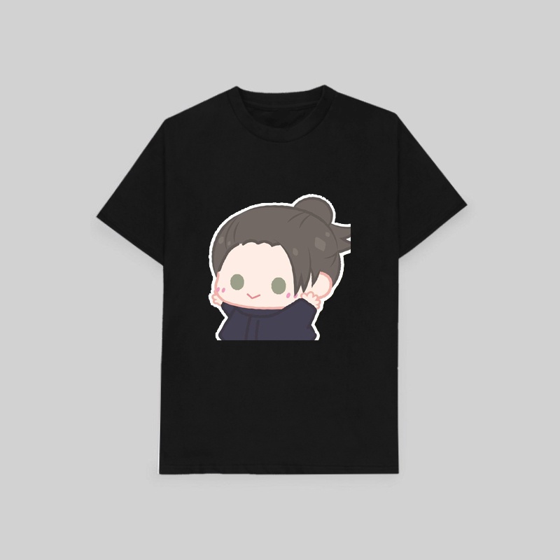 Áo thun phông đen in hình JUJUTSU KAISEN VER TẬP THỂ DỤC thời trang xinh xắn cá tính anime chibi