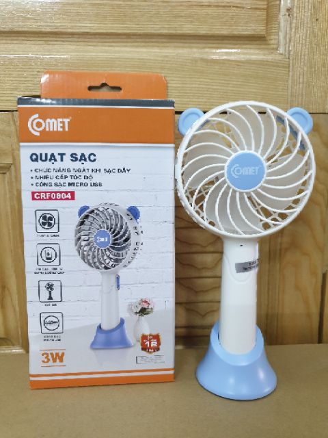 Quạt sạc cầm tay Comet CRF0804