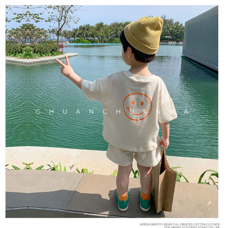 Bộ Đồ Ngắn Tay Thời Trang Mùa Hè Dành Cho Bé Trai