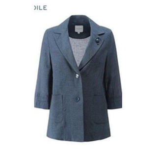 Áo khoác CROCODILE chất linen tay lỡ phối nút có 2 túi trước to