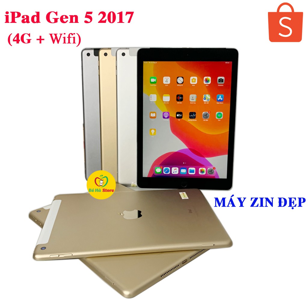 Máy Tính Bảng iPad Gen 5 2017 (4G + Wifi) 32Gb Chính Hãng - Zin Đẹp 99% - Màn 9.7'' Siêu Đẹp / Ram 2Gb / Chip A9 2 nhân | WebRaoVat - webraovat.net.vn