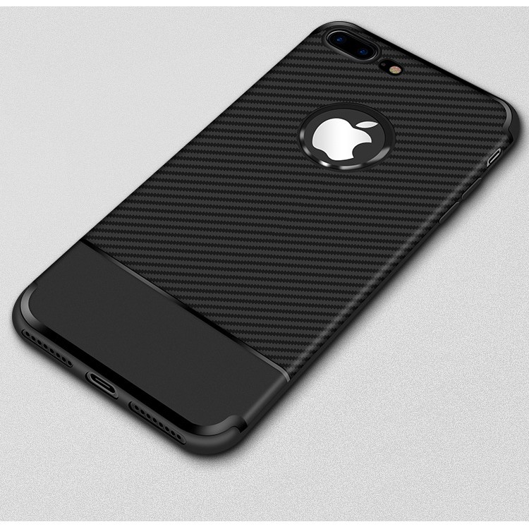 Ốp lưng iphone 6 6s 7 8 với plus silicon vân carbon