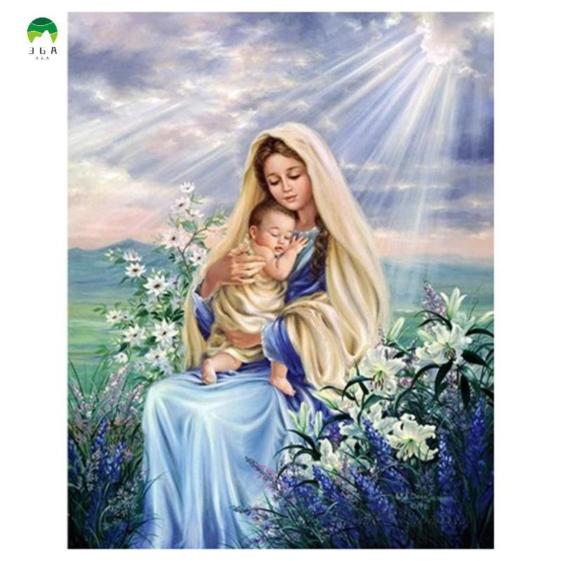 Tranh Đính Hạt Cườm Hình Đức Mẹ Mary