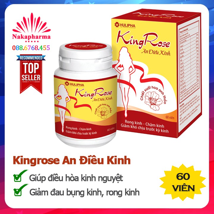 Kingrose An Điều Kinh - Giúp điều hòa kinh nguyệt, giảm đau bụng kinh, rong kinh, chậm kinh từ Cao Ích Mẫu - King Rose
