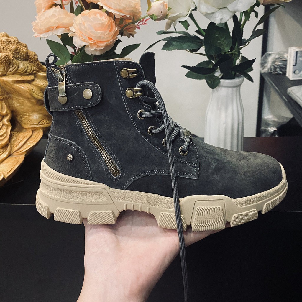 [HÀNG HOT TREND 2021] BS 107 Giầy Nam cổ cao Da bò cao cấp FULL SIZE, có 2 màu anh em tha hồ lựa chọn | BigBuy360 - bigbuy360.vn
