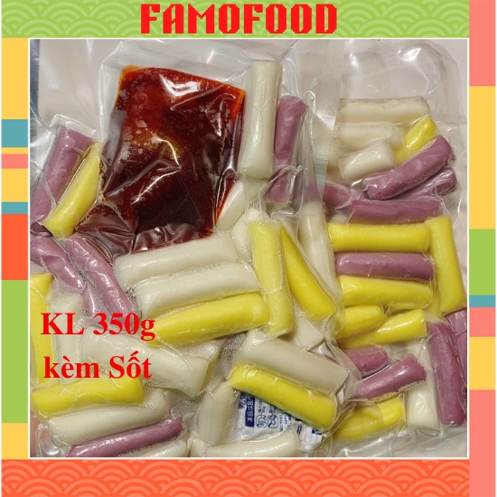 Bánh gạo Hàn Quốc ngũ sắc ăn liền Tokbokki Famofood 500g