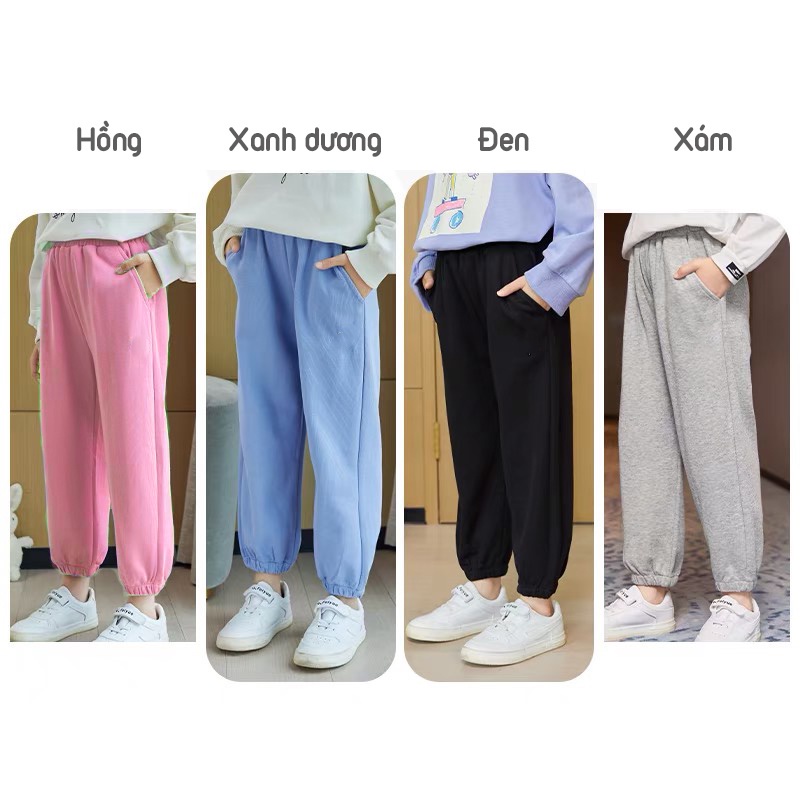 Quần dài bé trai TANOSA chất nỉ bông cho bé trai bé gái size 12 đến 29kg