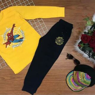 Set bộ thun cotton dài tay bé trai, size 20-40kg........................................................................