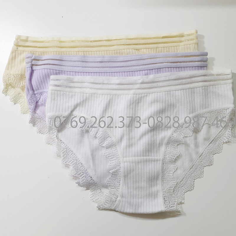 Quần lót chéo QN.09 viền zen cạp sợi 3 vòng cực đẹp nhiều màu cho chị em thoải mái chọn