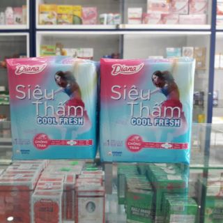 Diana cool băng vệ sinh siêu thấm mỏng, có cánh gói 8 miếng