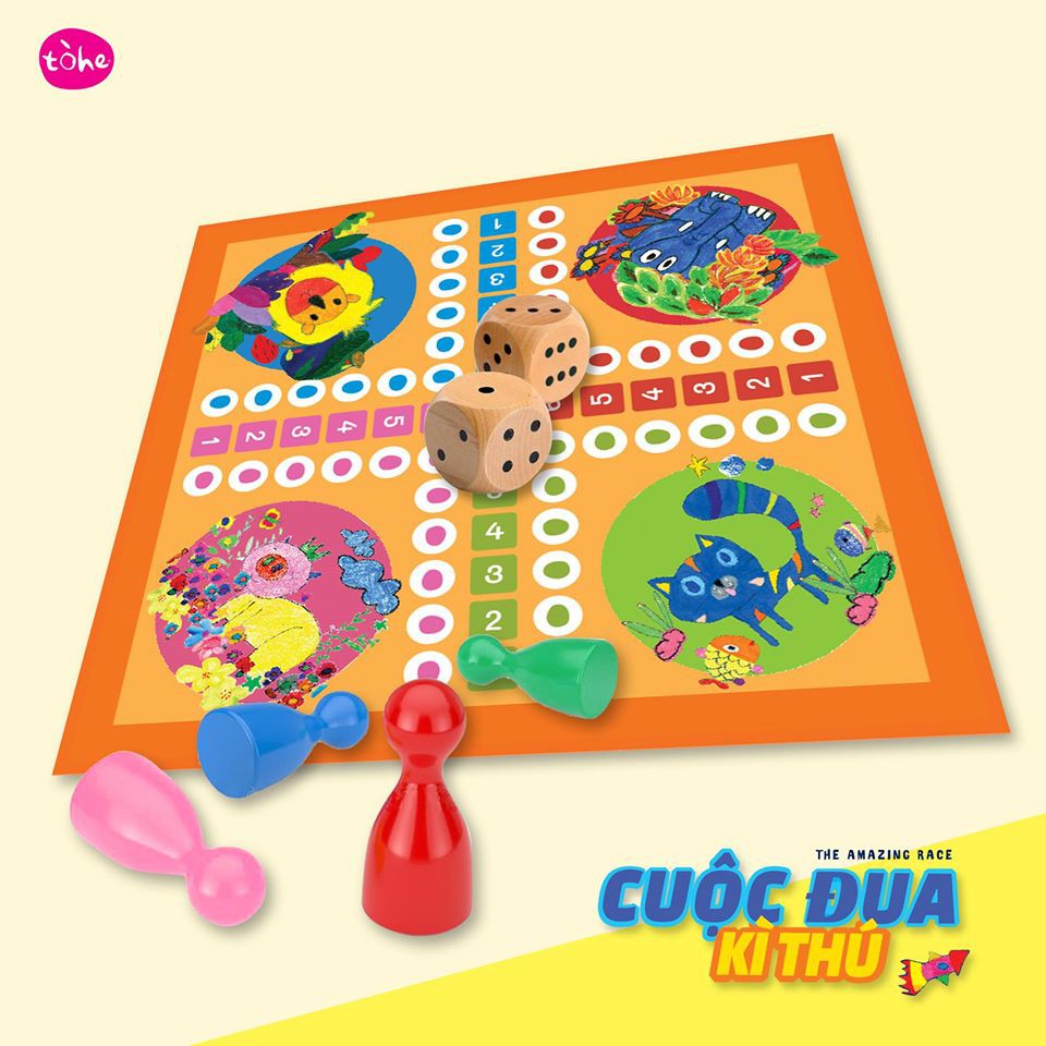 Made by Tòhe - Bộ đồ chơi Cuộc đua kỳ thú 2 in 1 gồm 2 game Cá ngựa và cuộc đua trong dải ngân hà - KT-GAR