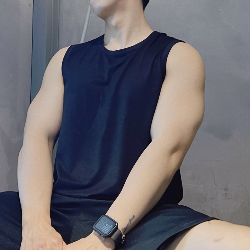 áo thun áo ba lỗ mỏng, vải cotton mát lạnh tập gym, mặc lót trong sơ mi, chạy bộ Stepn brand gió một chiều-taste of men