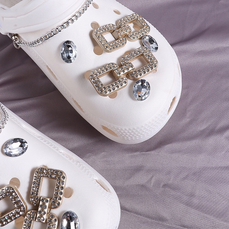 Phụ Kiện Trang Trí Giày Hình Hoa Đính Đá Xinh Xắn
