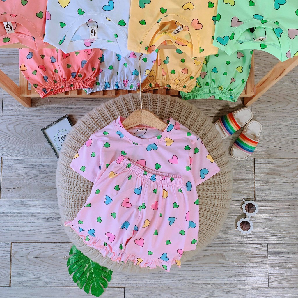 Lyvyshop - (Cotton SG chính phẩm) Bộ quần áo cho bé gái siêu dễ thương từ 09-28kg