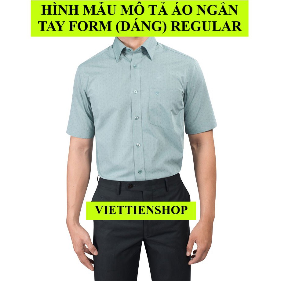 ÁO SƠ MI VIỆT TIẾN NGẮN TAY MÀU TRƠN