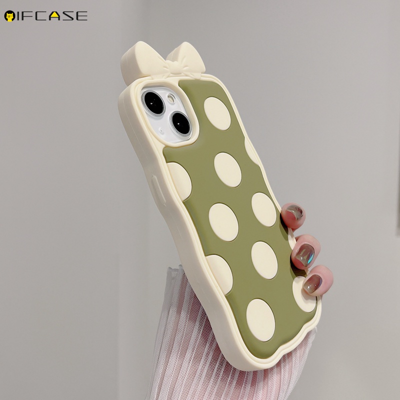 Ốp Điện Thoại Silicone Mềm Chống Sốc Họa Tiết Chấm Bi 3D Cho iPhone 13 12 11 Pro Max XS Max XR X 7 8 Plus