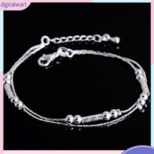 Vòng Đeo Tay Mạ Bạc Kiểu Dáng Đơn Giản Thanh Lịch Dành Cho Nữ