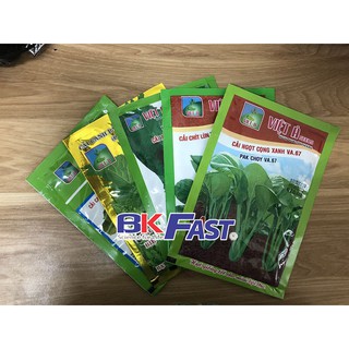 Combo 5 gói hạt giống (cải canh lá vàng, cải canh lá xẻ, cải xanh lá to, cải chít lùn, cải ngọt)