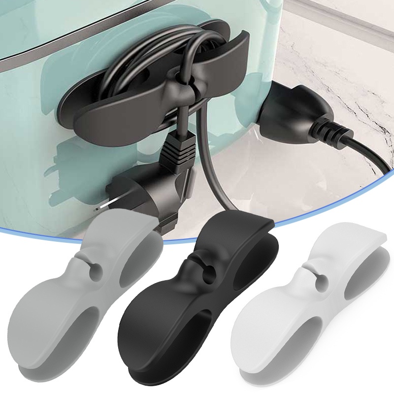 Dây Silicone Quấn Dây Cáp Sạc Tự Dính Đa Năng Cho Nhà Bếp