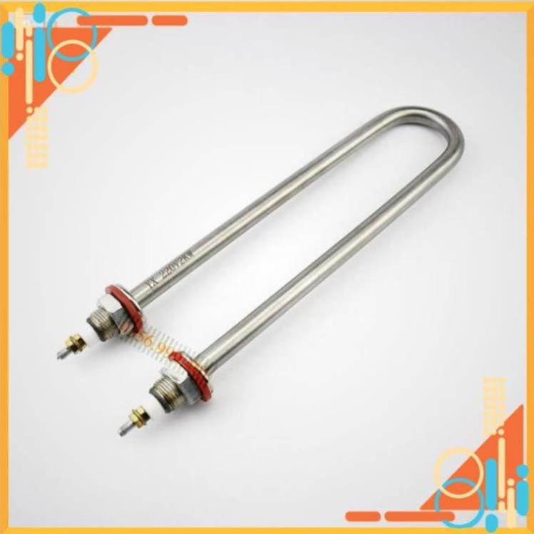 Điện trở đun nước Inox chữ U đơn 4kw 5kw 6kw 7kw chiều dài 65cm AC 220V 380v