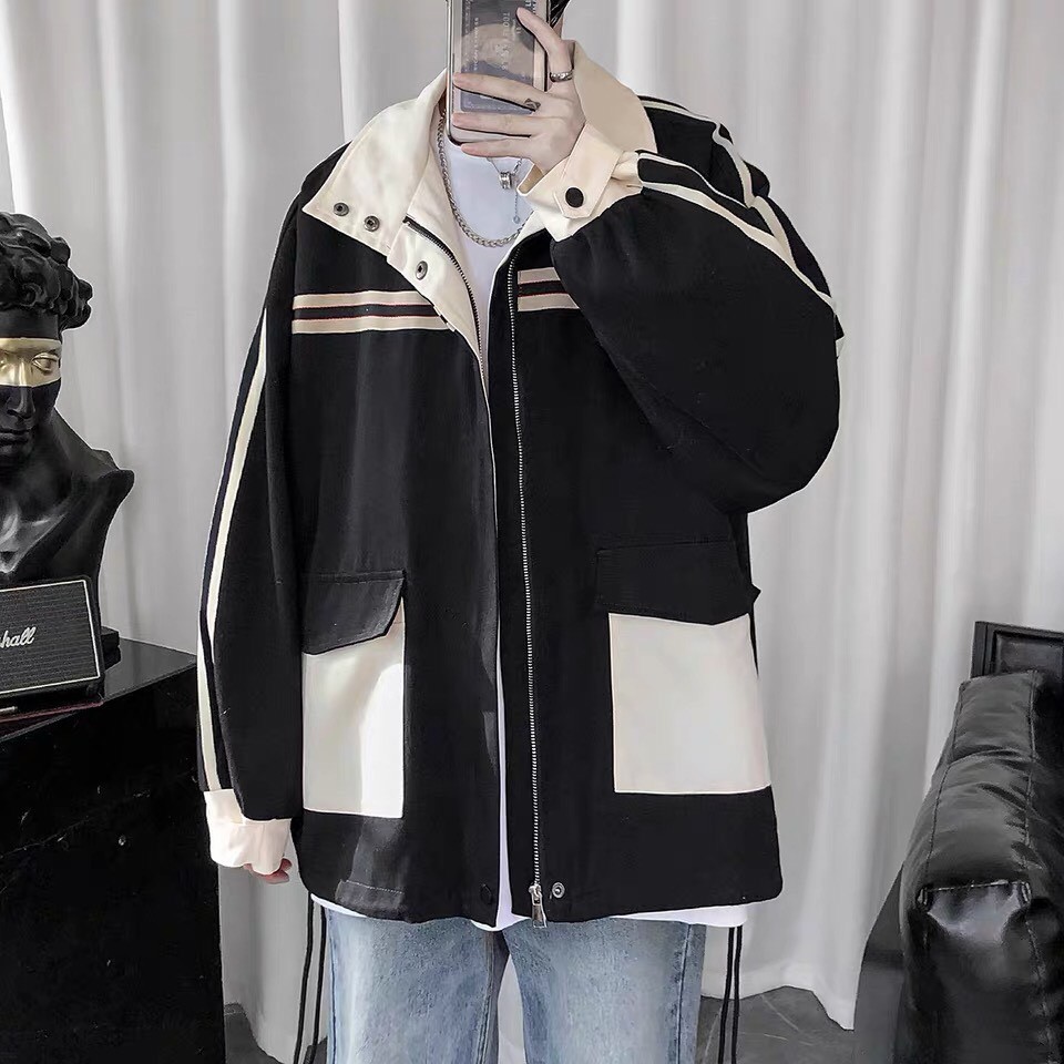 (NEW) Áo Khoác Kaki Jacket Phối Viền | BigBuy360 - bigbuy360.vn