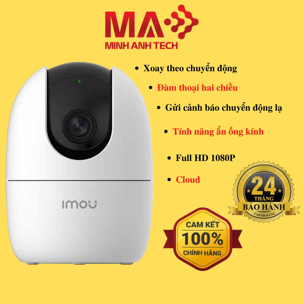 Camera WIFI IMOU 2M A22EP và 4M A42P, Xoay 360 độ, đàm thoại 2 chiều - Chính Hãng BH 24 Tháng