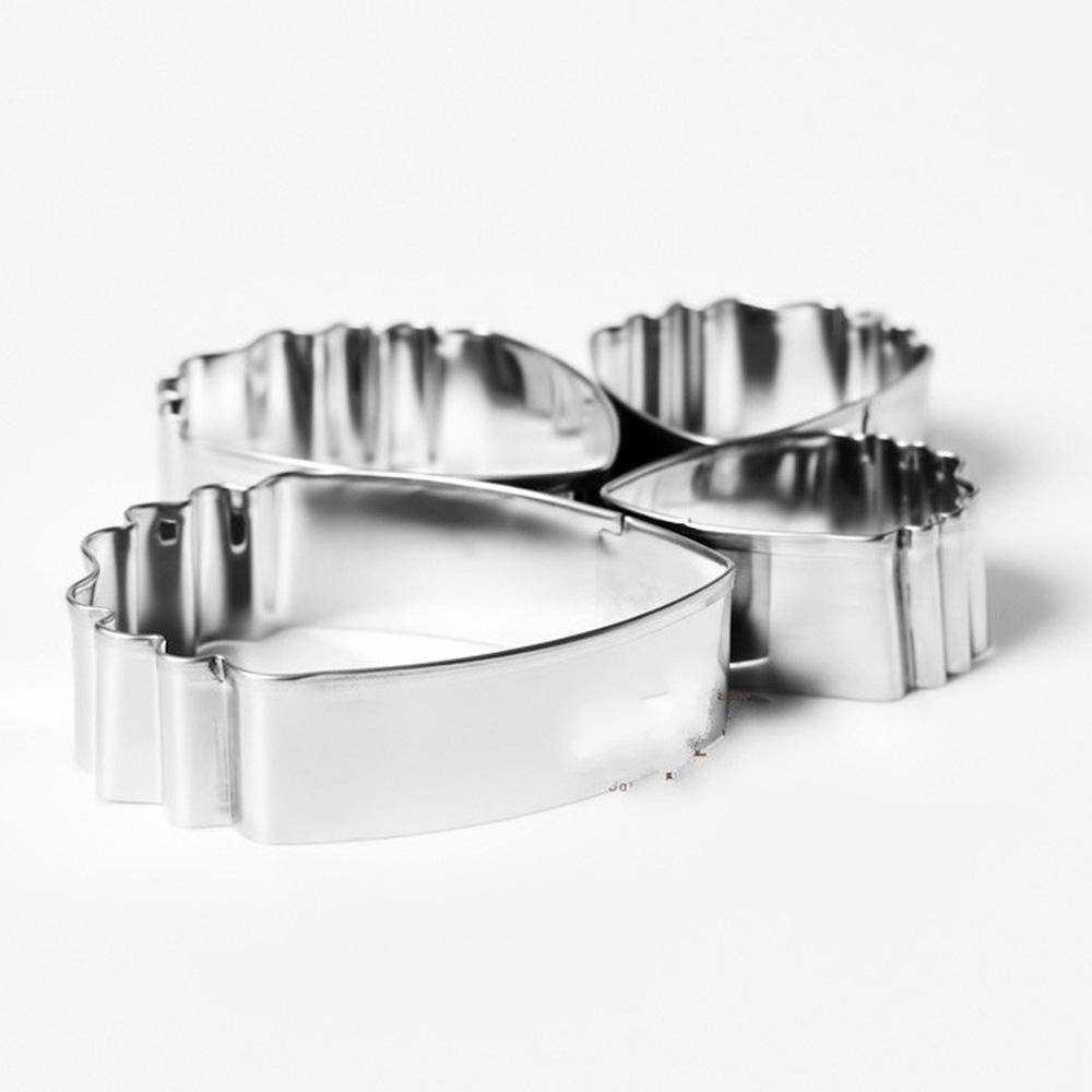 AUGUSTINA Bộ 4 Khuôn Cắt Bánh Quy, Sô Cô La, Được Làm Từ Thép Không