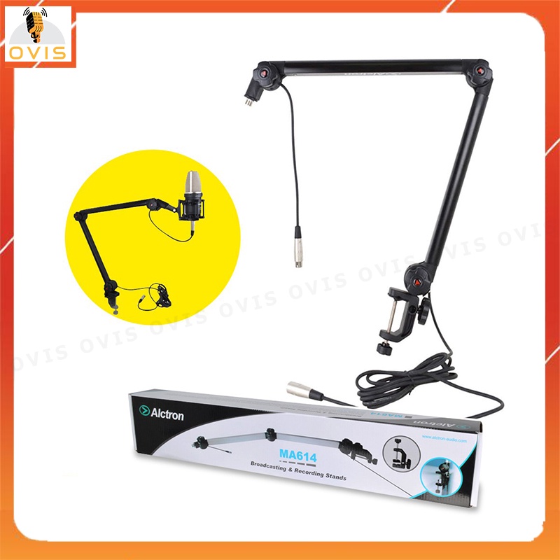 Alctron MA614 - Chân Đế Kẹp Bàn Lớn Cho Micro Thu Âm, Thiết Kế Kim Loại Siêu Bền, Chuyên Nghiệp