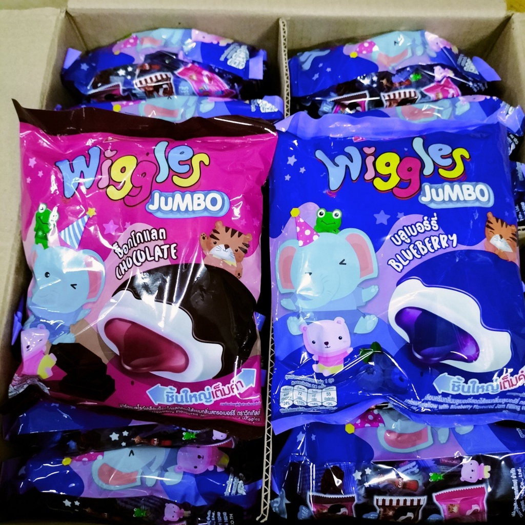 Kẹo Dẻo Bông Gòn Marshmallow WIGGLES JACK&JILL Thái Lan 144g Phủ Socola Nhân Mứt Trái Cây Siêu Ngon