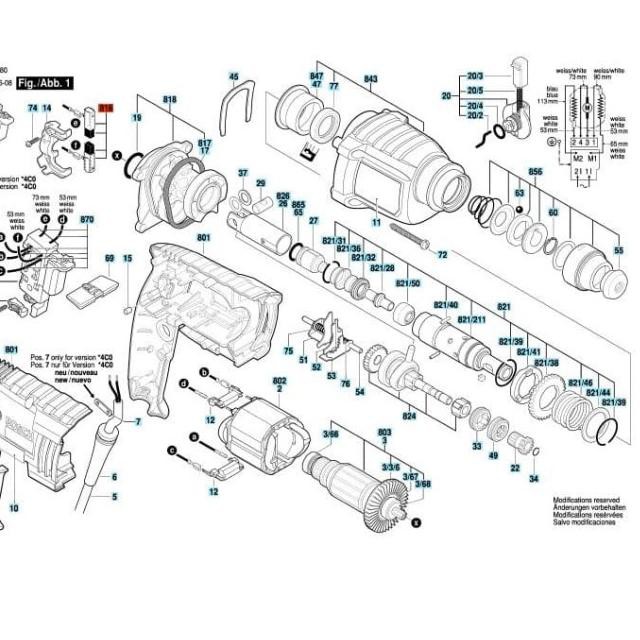 Bàn Chải Carbon Bosch Gbh 2-18 Re, Gbh 2-20