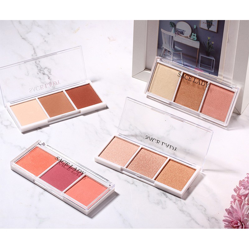 SACE LADY Repairing Board Blush Highlights 3 Color Powder Delicate Natural | BigBuy360 - bigbuy360.vn