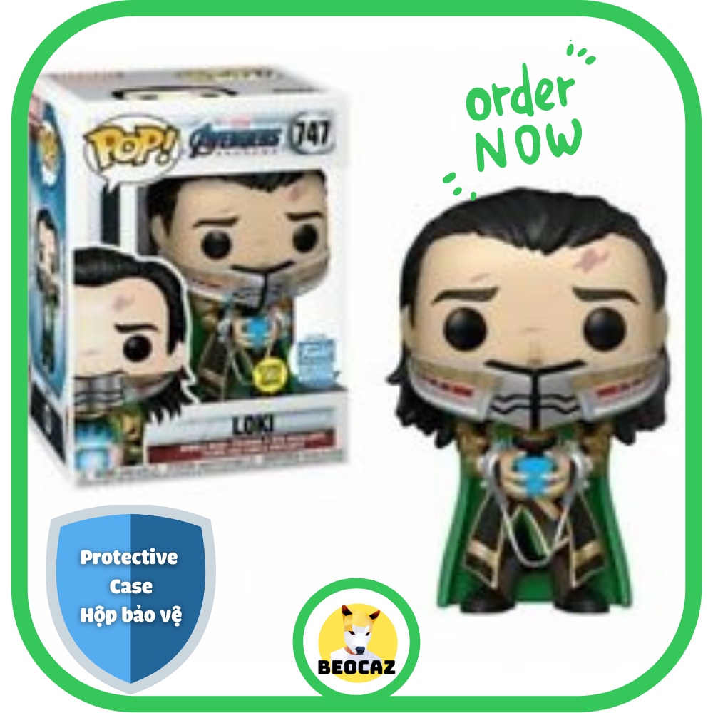 [Full Box Tặng Hộp Bảo Vệ] Mô hình Funko unoff nội địa Loki Laufeyson Avengers Biệt đội siêu anh hùng Endgame No.747