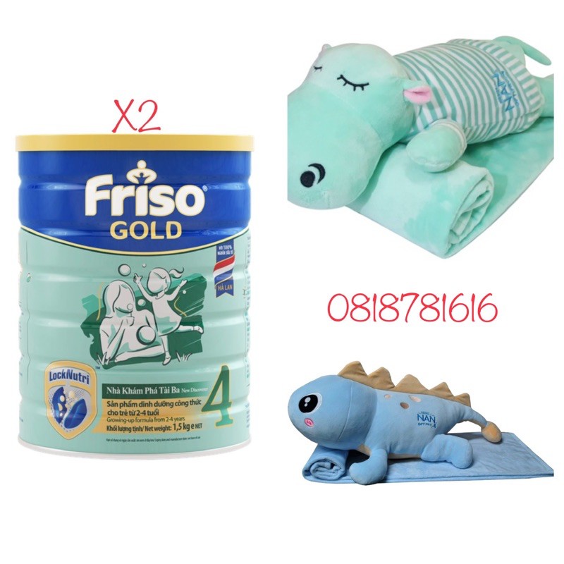 [Quà Ngẫu Nhiên] Combo 2 lon sữa Friso Gold 4 1kg5