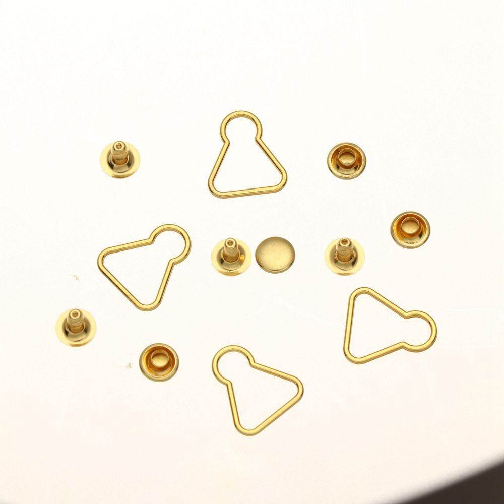 Set 4 Nút Thắt Lưng Hình Cầu Vồng Bằng Kim Loại