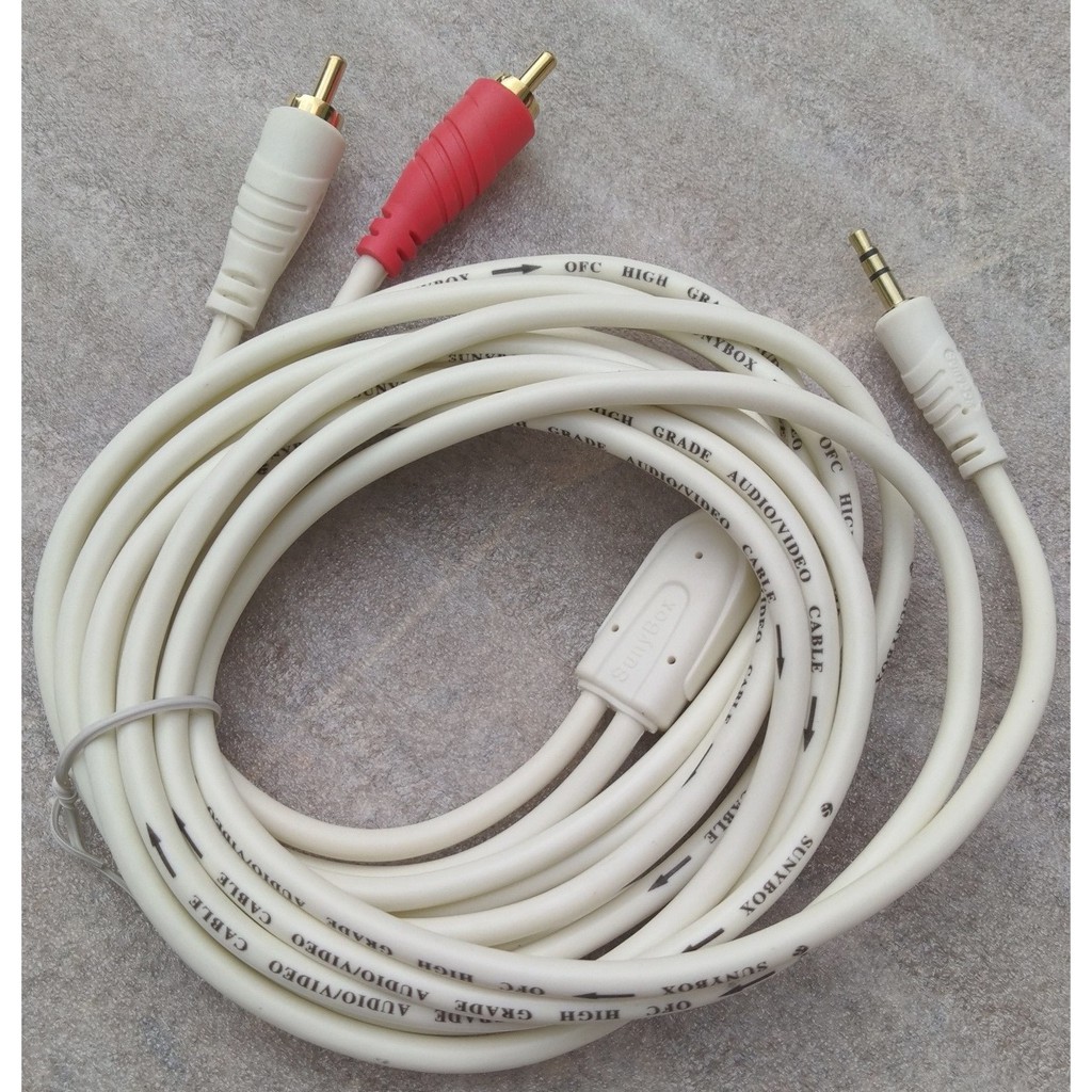 DÂY AV 1 RA 2 DÂY 3.5 RA AV BÔNG SEN - 1,8 MÉT TỐT - GIÁ 1 CÁI