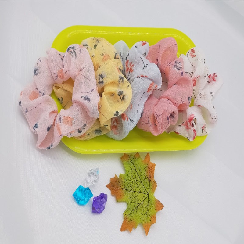 Dây Buộc Tóc Đính Hoa Vải Thời Trang Cho Nữ