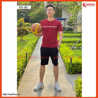Bộ Thể Thao Nam 𝐂𝐀𝐑𝐃𝐈𝐍𝐀 Bộ Ngố Viền Sọc Cotton Cao Cấp - 1CM7