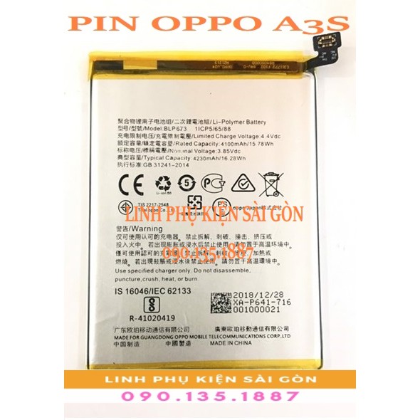 PIN OPPO A3S