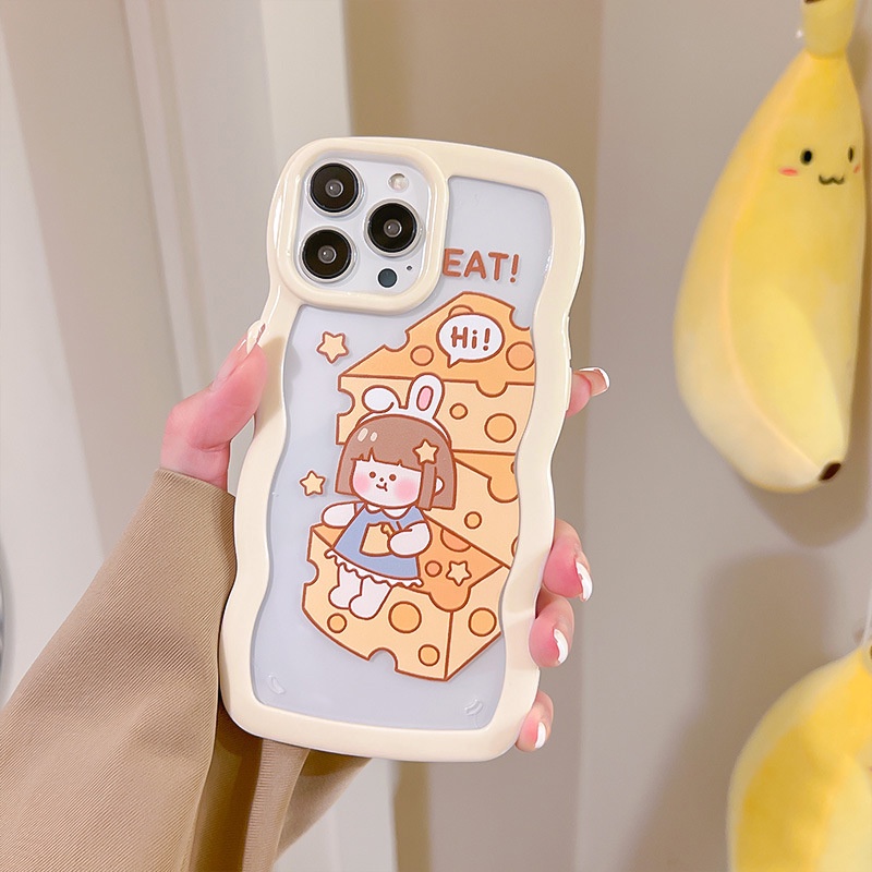 Ốp Điện Thoại Acrylic Phối Ren Cho iphone 13Promax 11 / 12 / xs / xr / 8