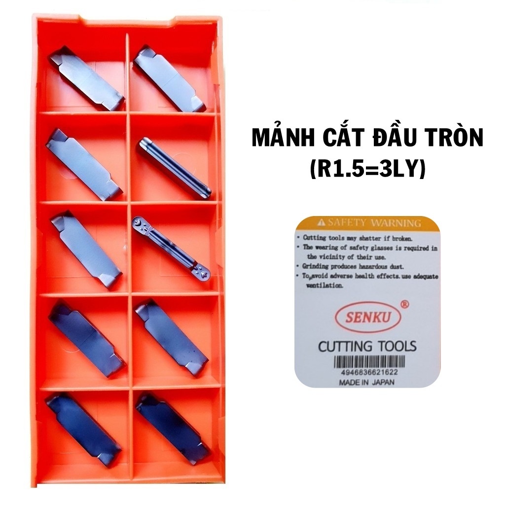 Mảnh chíp cắt 1.5mm-2mm-3mm-4mm cao cấp Nhật Bản chuyên cắt thép inox, nhôm gỗ nhựa