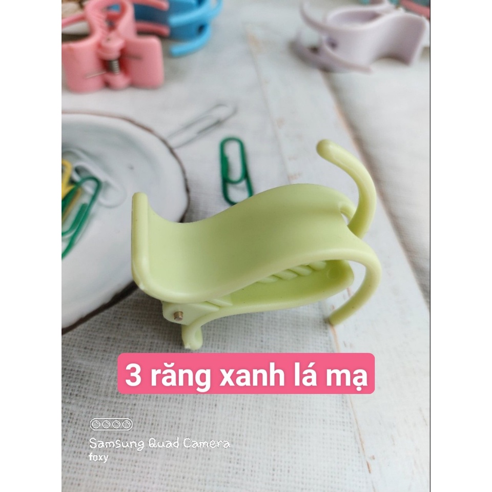 Kẹp càng cua 3-5 răng màu pastel , nhựa nhám HÀNG TỐT LOẠI 1 dẻo , chống gãy