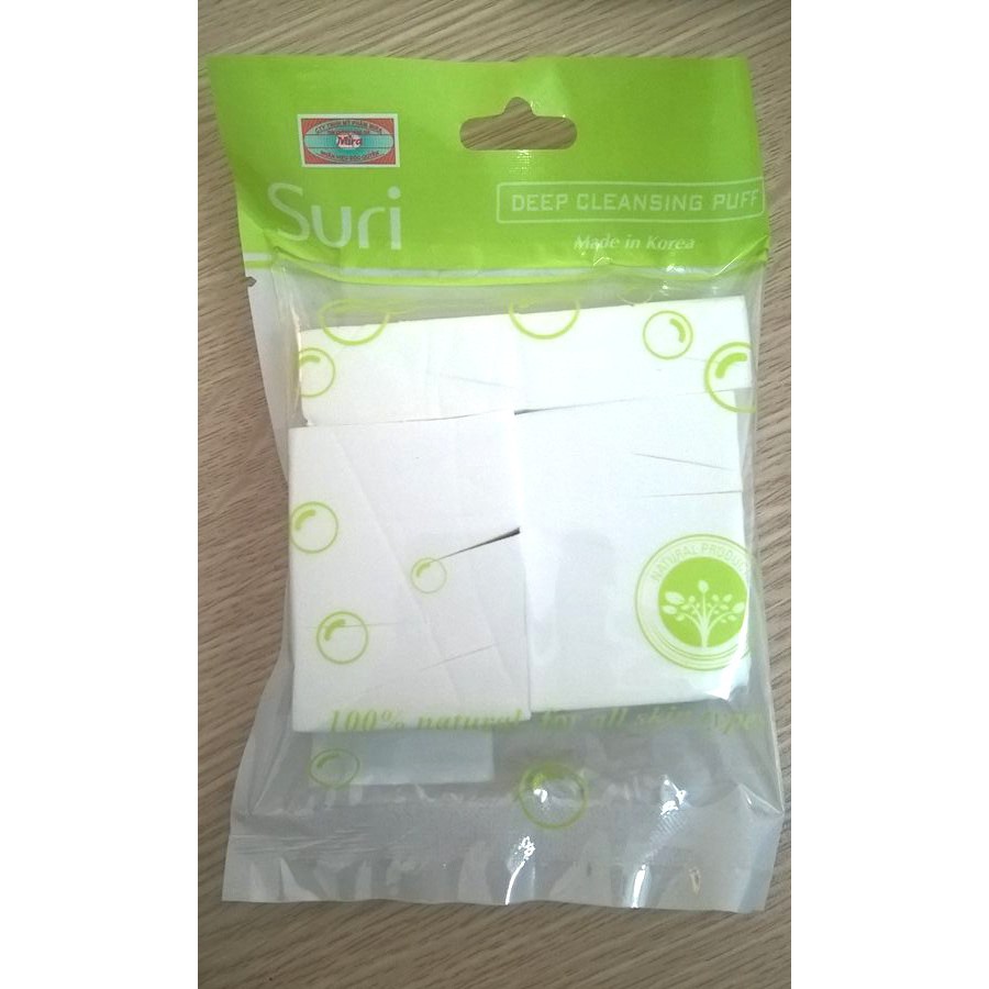 [FREESHIP 99K] Bông tán kem nền và lót Suri Deep Cleansing Puff Hàn Quốc (16 miếng)