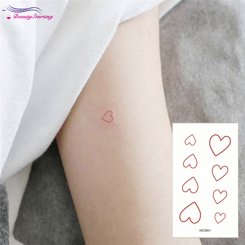 (Hàng Mới Về) Hình Xăm Dán Tạm Thời Họa Tiết Thiên Thần / Trái Tim / Vũ Trụ Nhiều Màu Chống Nước