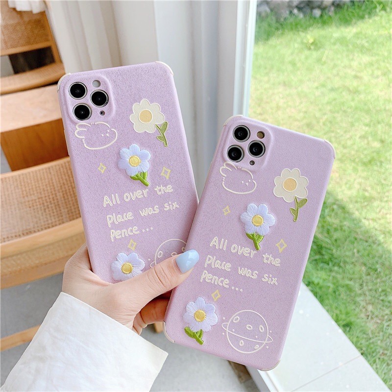 Ốp lưng iphone thêu hoa  N22
