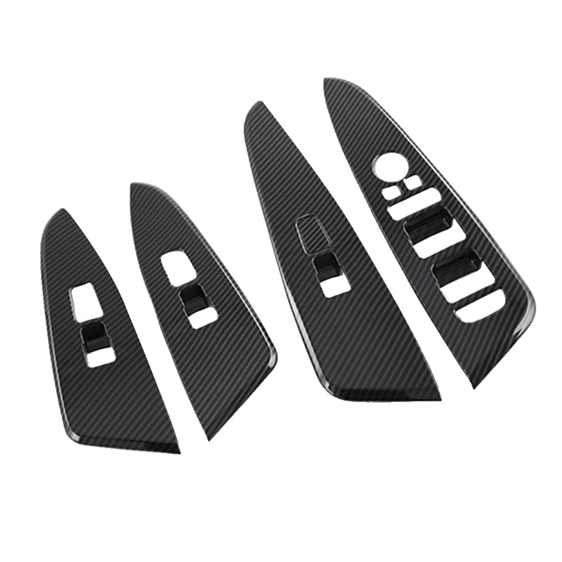 Sợi Carbon Cửa sổ ô tô Cửa sổ Tay vịn Nắp đậy Bảng điều khiển Nắp đậy Miếng dán Trang trí cho Kia Sportage NQ5 2021 2022