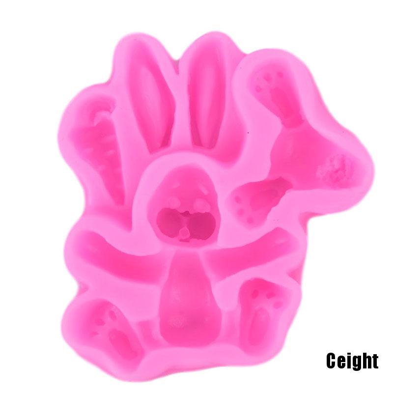Khuôn Làm Bánh Bằng Silicone Hình Thỏ Phục Sinh 3D Độc Đáo